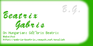 beatrix gabris business card